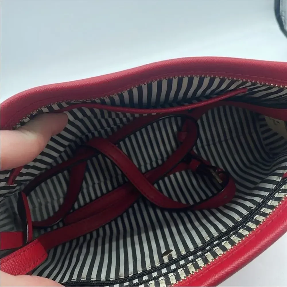 Kate Spade Red Crossbody Bag with Gold Hardware